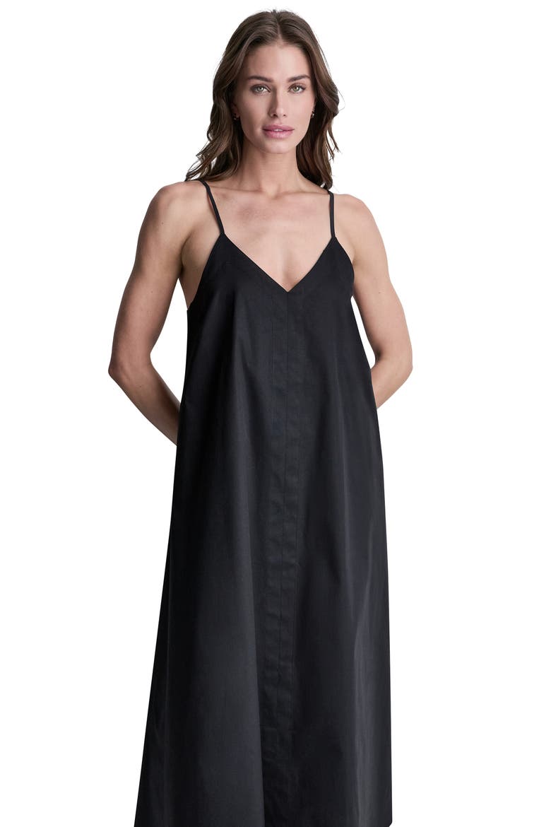 V-Neck Sleeveless Maxi Dress, Alternate, color, BLACK