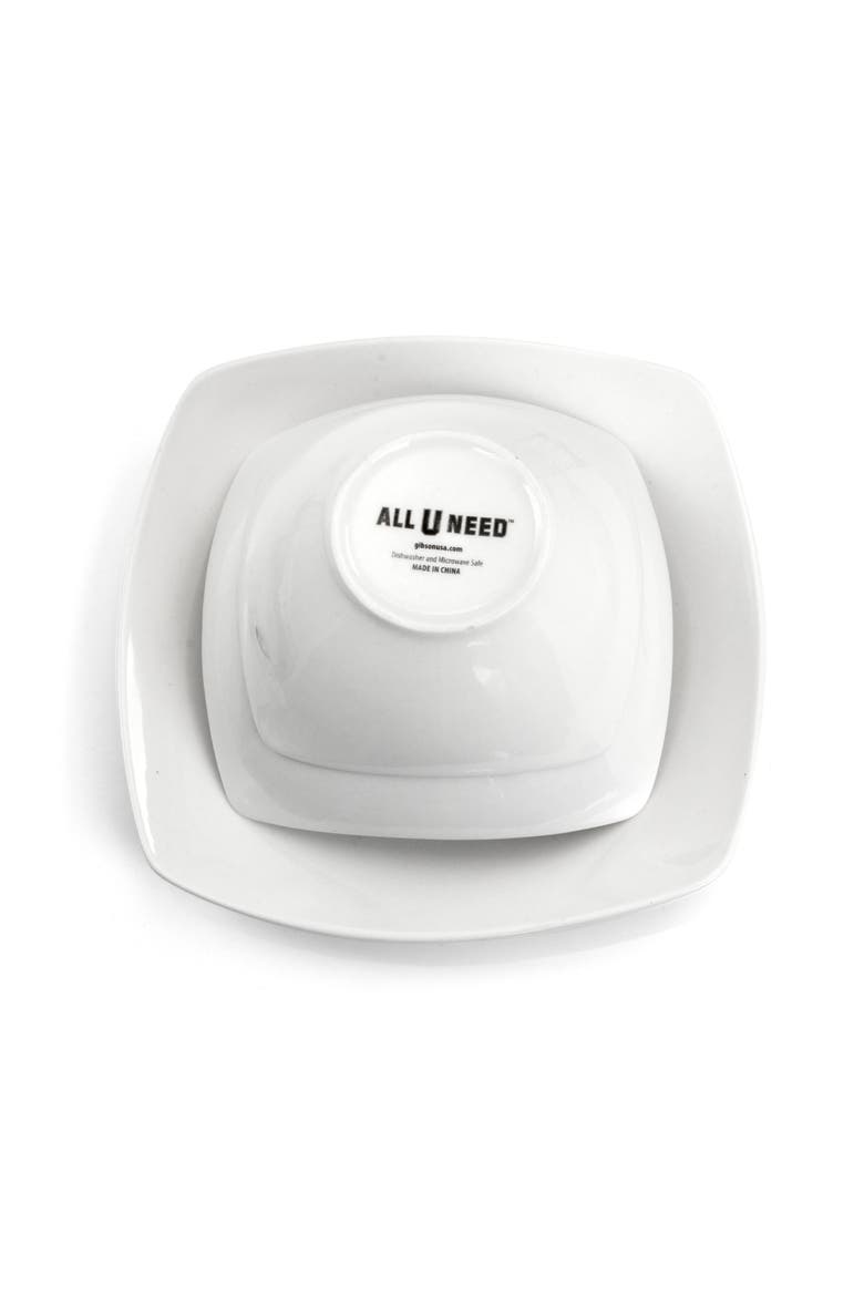 All U Need 45 Piece Dinnerware Cookware Combo Set, Alternate, color, White