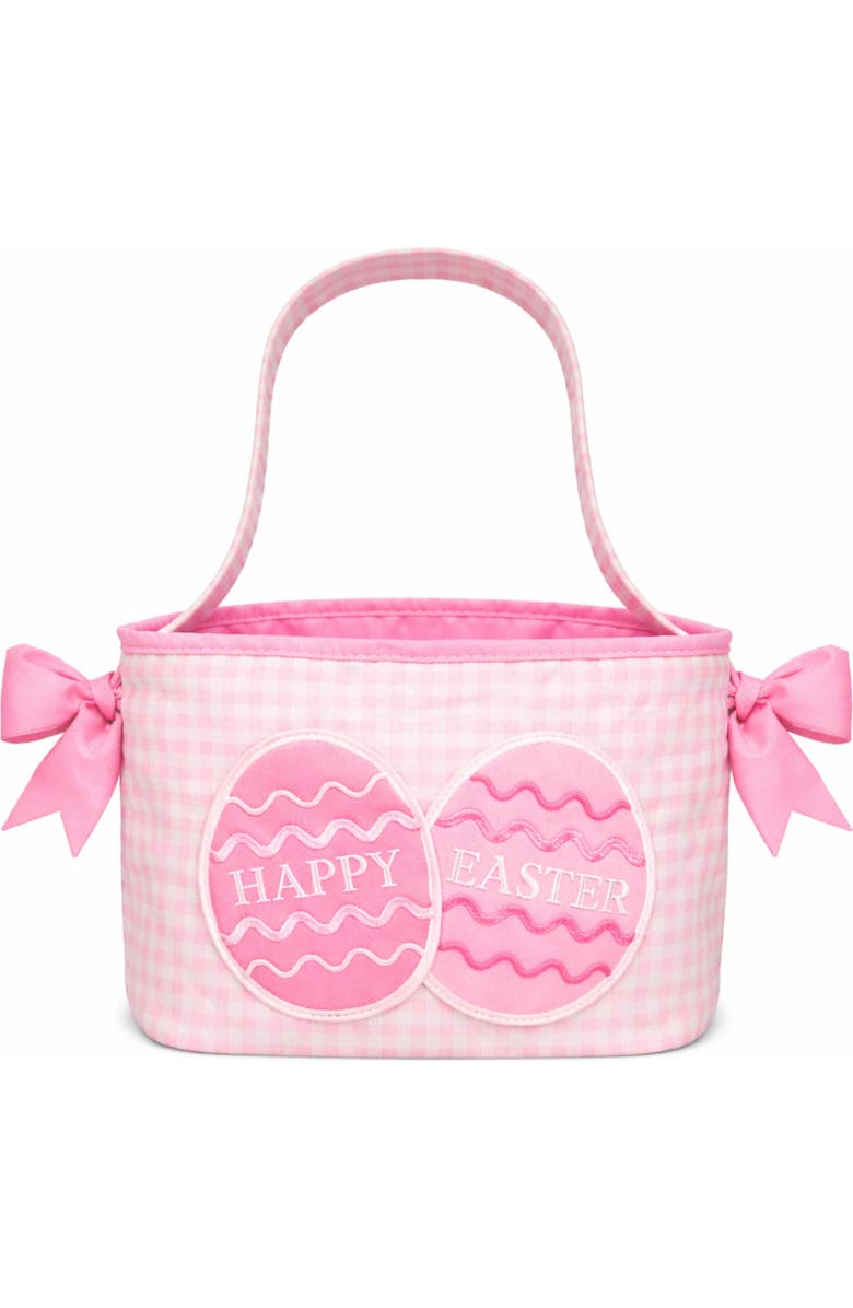 Bits & Bows Happy Easter Egg Bow Basket, Main, color, Pink