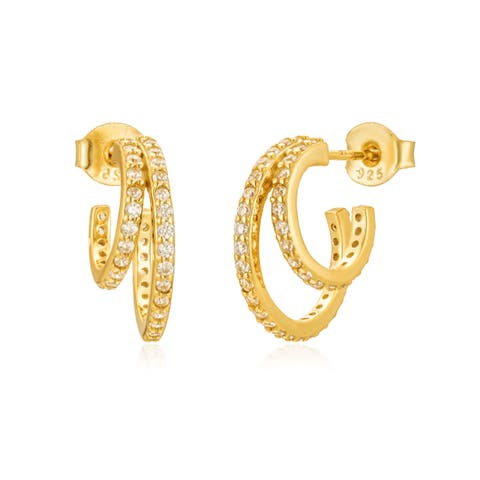 Hannah Crystal Mini Hoops