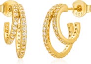 Untamed Petals Hannah Crystal Mini Hoops