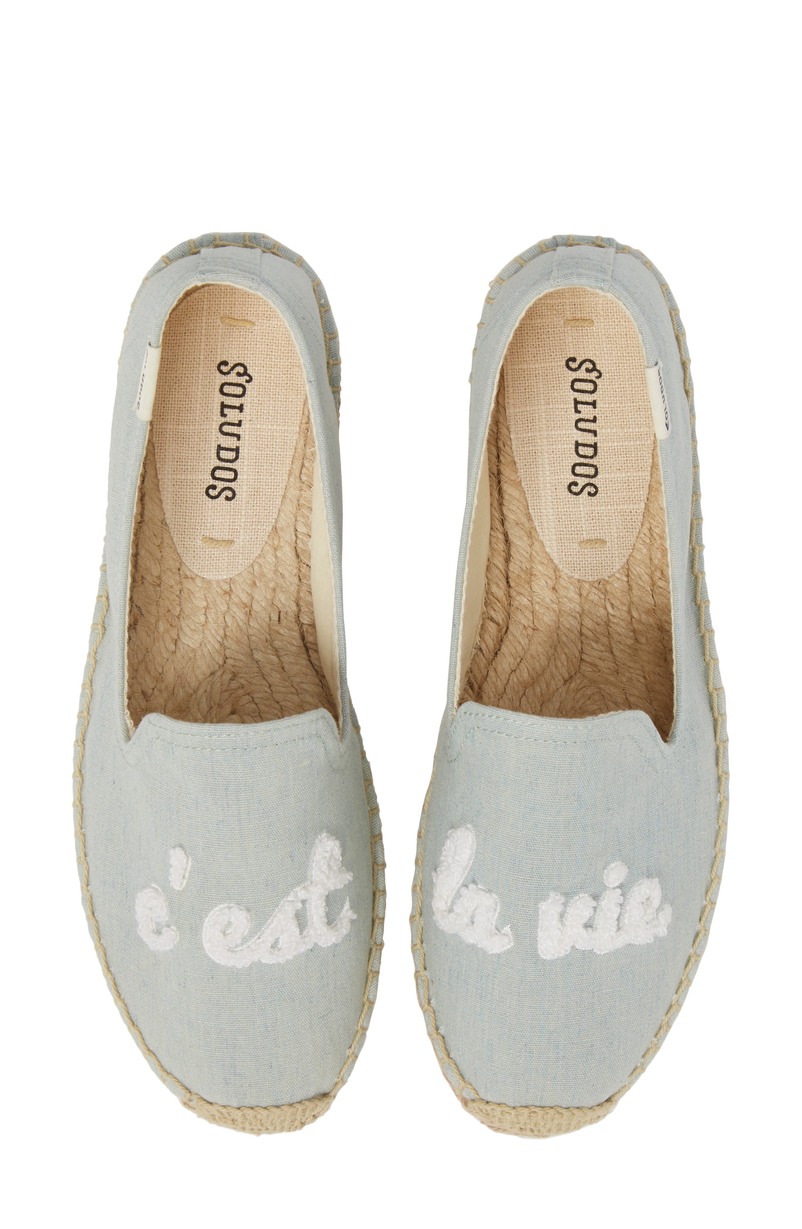 Soludos C'est la Vie Smoking Slipper Espadrille, Main, color, 