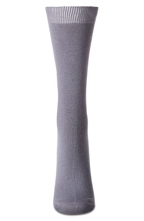 Memoi Seamless Crew Socks In Purple