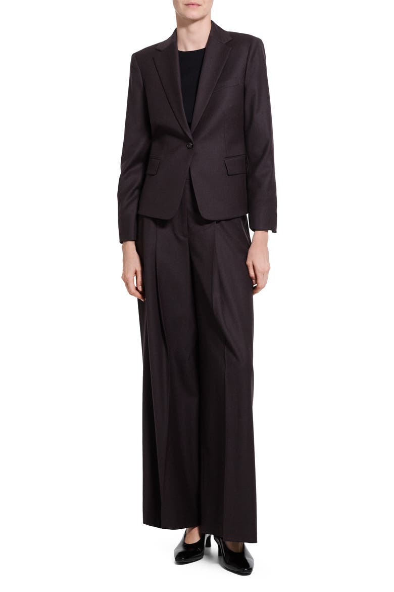 Slim Wool Blazer, Alternate, color, CACAO - DAJ