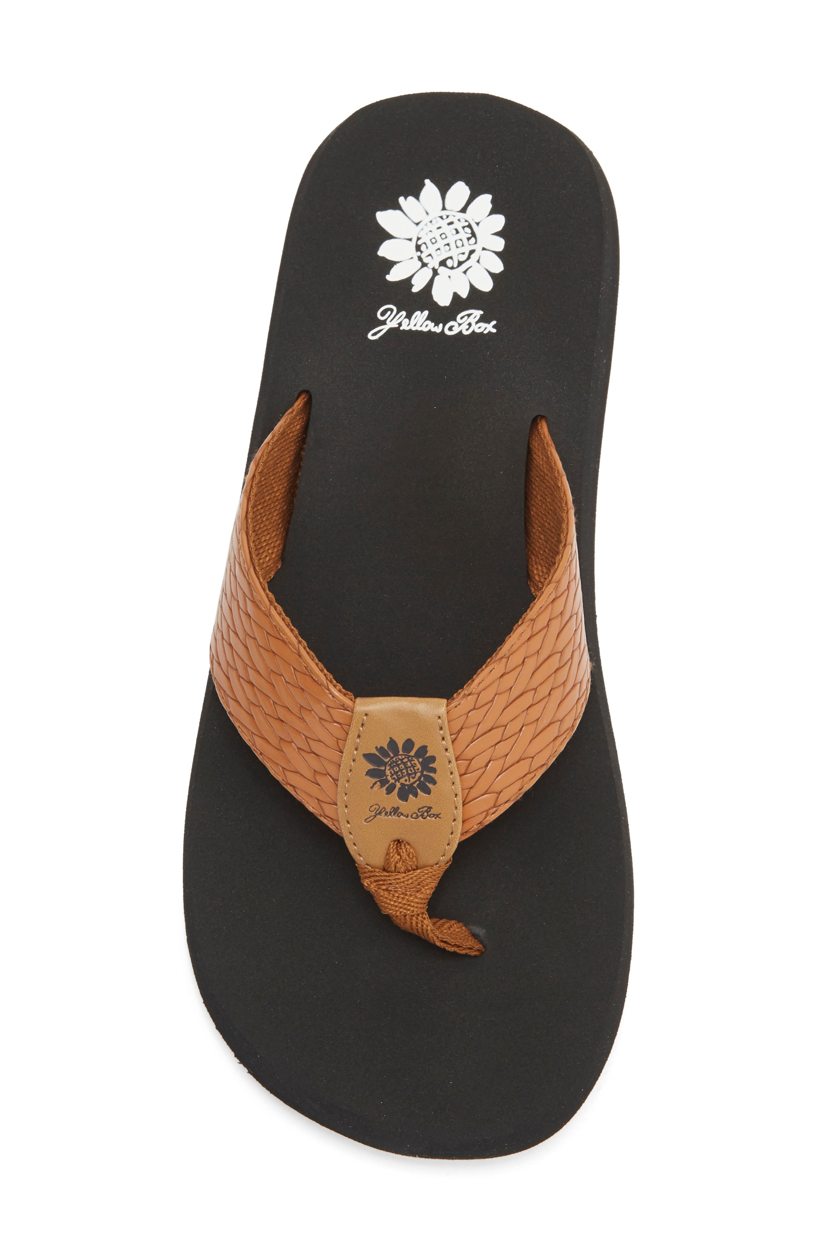 Yellow Box Premium Flax Flip Flop, Alternate, color, Tan