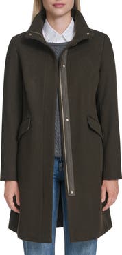Cole Haan Longline Wool Blend Coat