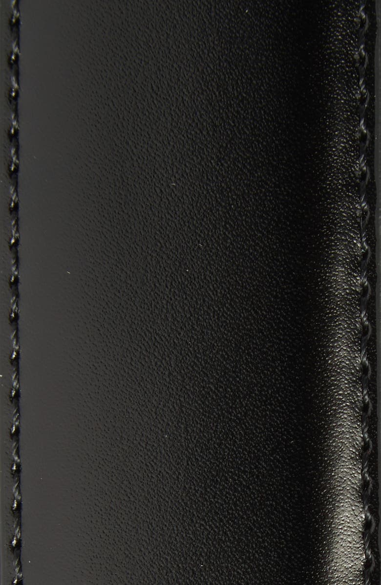 Johnston & Murphy Leather Belt, Alternate, color, Black
