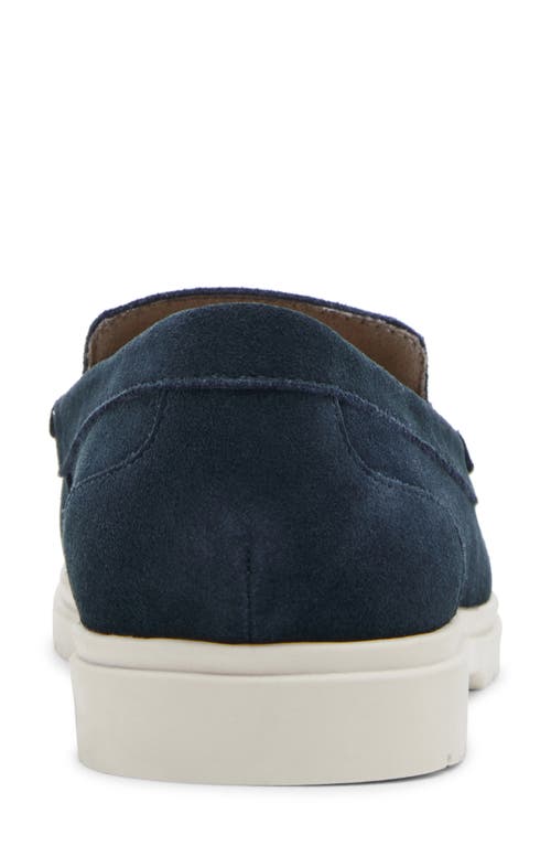 Blondo Alex Waterproof Moc Toe Loafer In Navy Suede