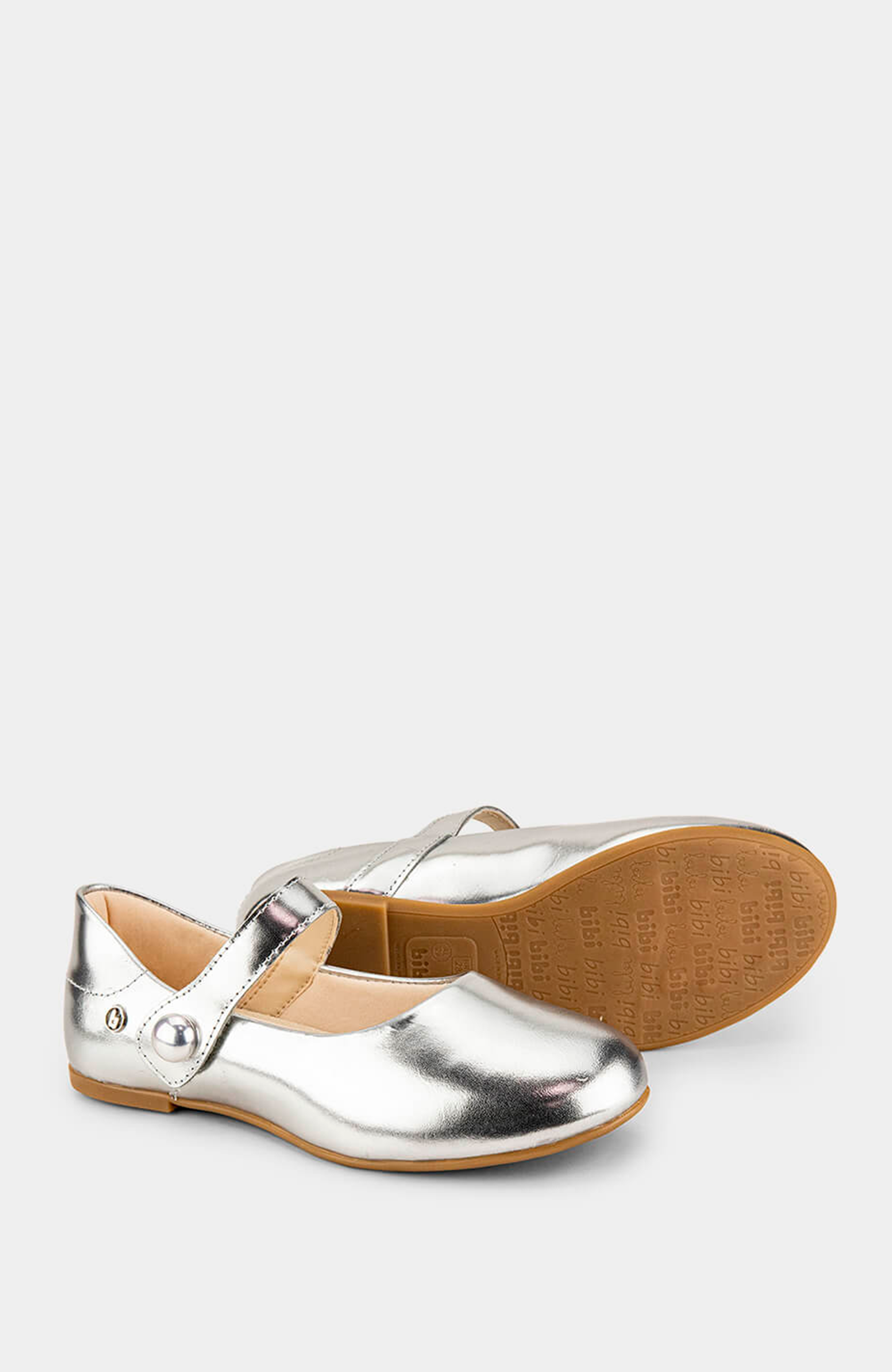 Kids' Ballerina Basic Flat, Alternate, color, Silver