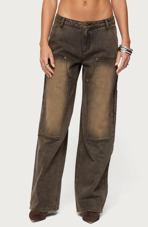 Ayla Low Rise Wide Leg Carpenter Jeans