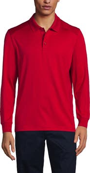 Lands' End School Uniform Long Sleeve Rapid Dry Polo Shirt