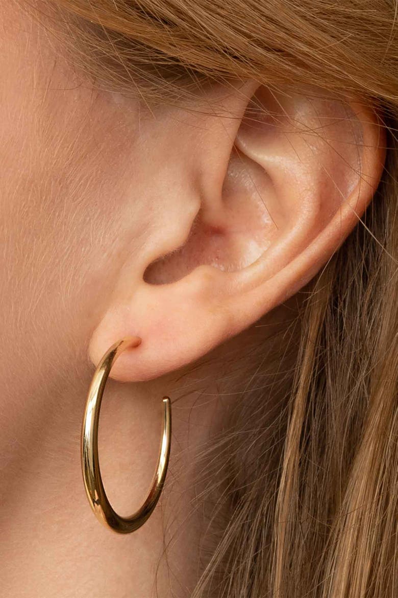 14K Yellow Gold The Archie Hoops, Alternate, color, Yellow Gold