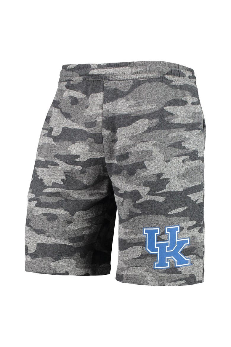 Men's Concepts Sport Charcoal/Gray Kentucky Wildcats Camo Backup Terry Jam Lounge Shorts, Alternate, color, Charcoal