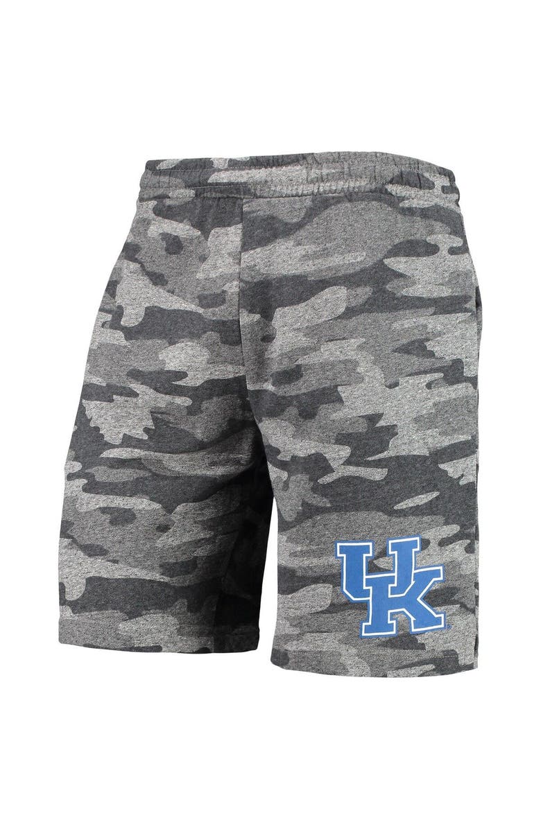 CONCEPTS SPORT Men's Concepts Sport Charcoal/Gray Kentucky Wildcats Camo Backup Terry Jam Lounge Shorts, Alternate, color, Charcoal