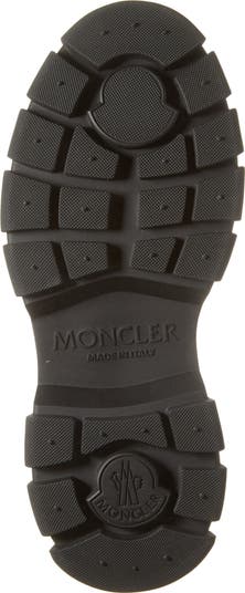 MONCLER 'HEVEA' BLACK LEATHER LOULACING ショートブーツ MONCLER Hevea City Leather Boots for Men | MR PORTER