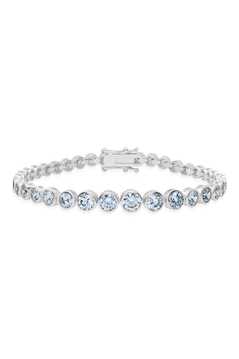 Graduated Bezel Bracelet, Main, color, PLATINUM