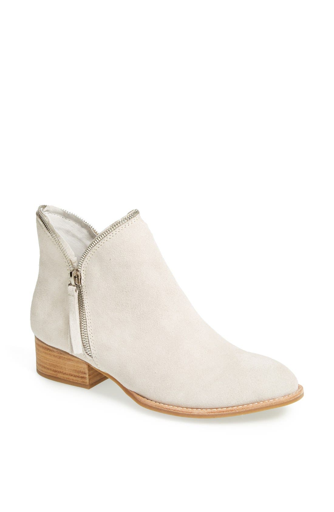 'Crockett' Bootie, Main, color, WHITE DISTRESSED SUEDE