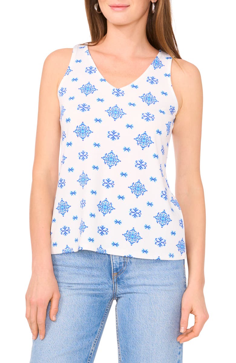 Vince Camuto V-Neck Keyhole Tank, Main, color,