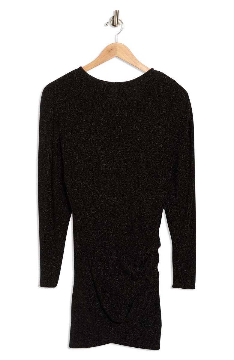 Isabel Marant Étoile Benedicte Long Sleeve Stretch Jersey Minidress, Alternate, color, Black