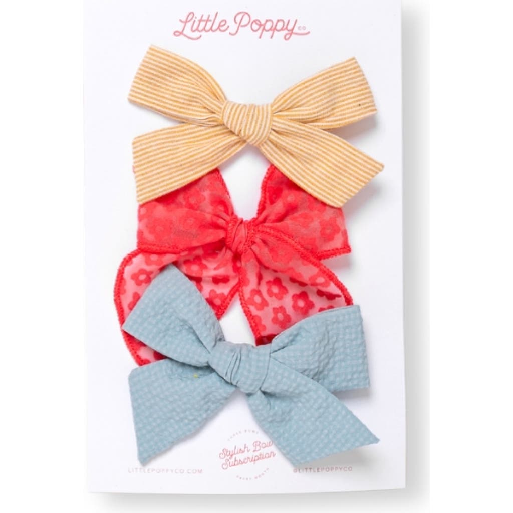 Little Poppy Co The Bow Clip Set In The Dahlia