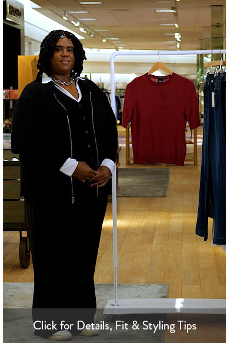 Farbella Short Sleeve Virgin Wool Sweater video