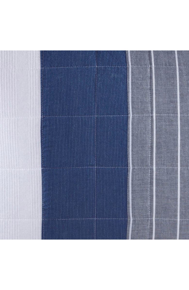 Nautica Swale Cotton Standard Sham, Alternate, color, Navy