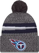 New Era Men's New Era  Gray Tennessee Titans 2023 Sideline Sport Cuffed Pom Knit Hat