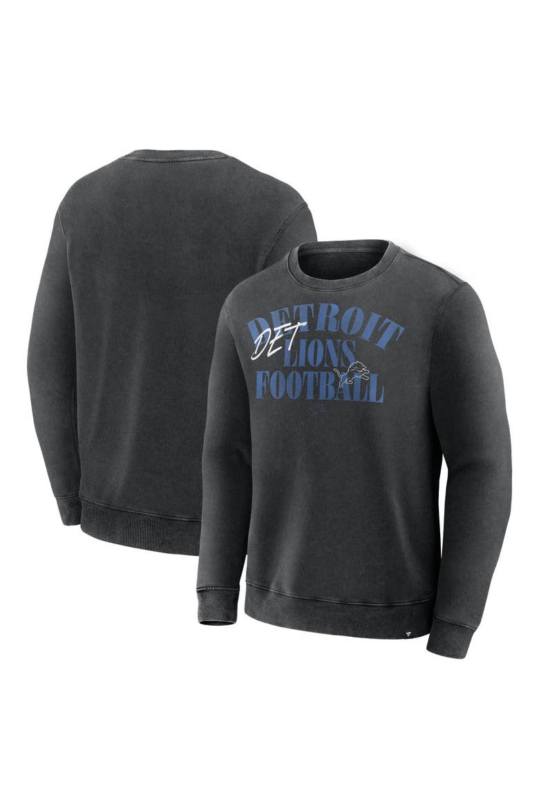 Men's Fanatics Black Detroit Lions Halftime Lead Relaxed Heavyweight French Terry Sweatshirt, Main, color, Black