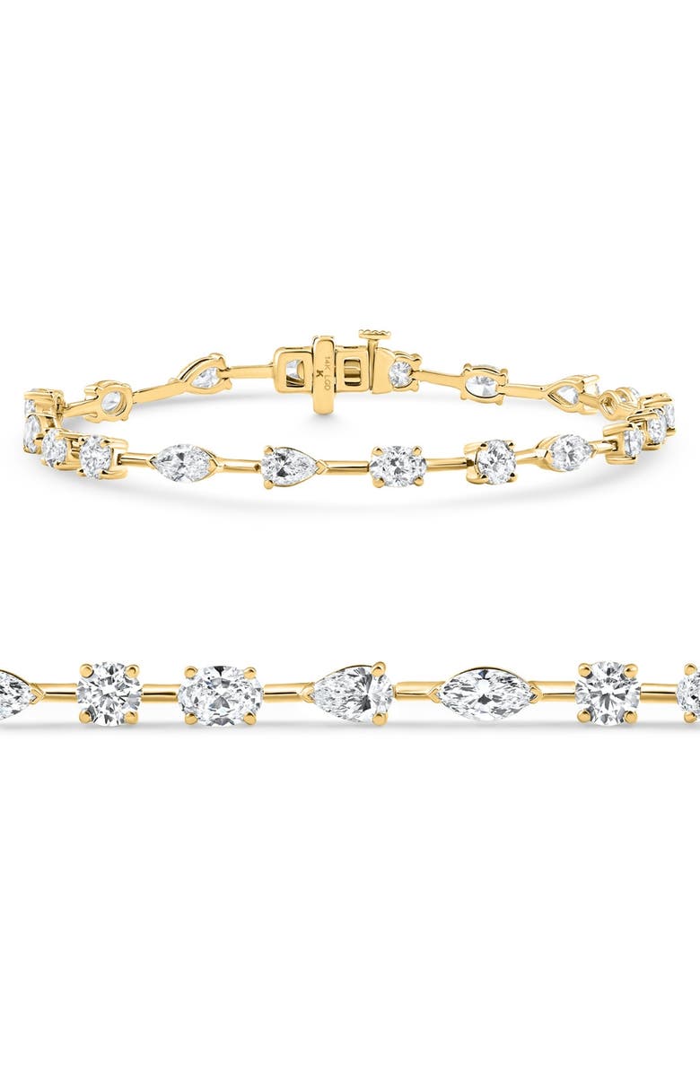 Bliss Diamond 5Ct Mixed Cut Diamond Tennis Bracelet 7" 14k Gold Lab Grown, Main, color, 14K Yellow Gold