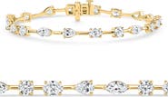 Bliss Diamond 5Ct Mixed Cut Diamond Tennis Bracelet 7" 14k Gold Lab Grown
