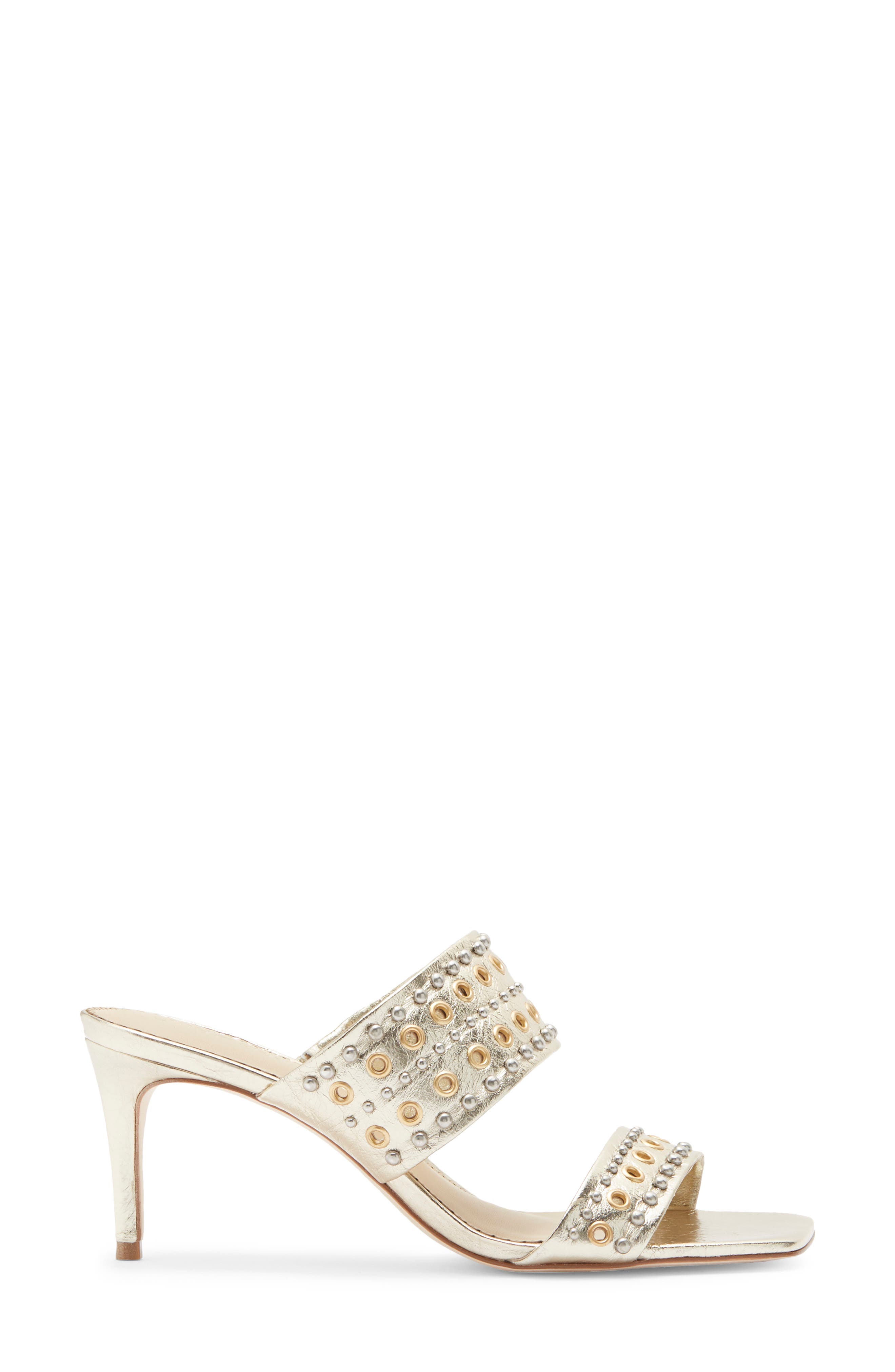 Sutton Mixed Hardware Leather Sandal, Alternate, color, LIGHT GOLD