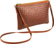 Deux Mains Woven Crossbody Clutch Bag