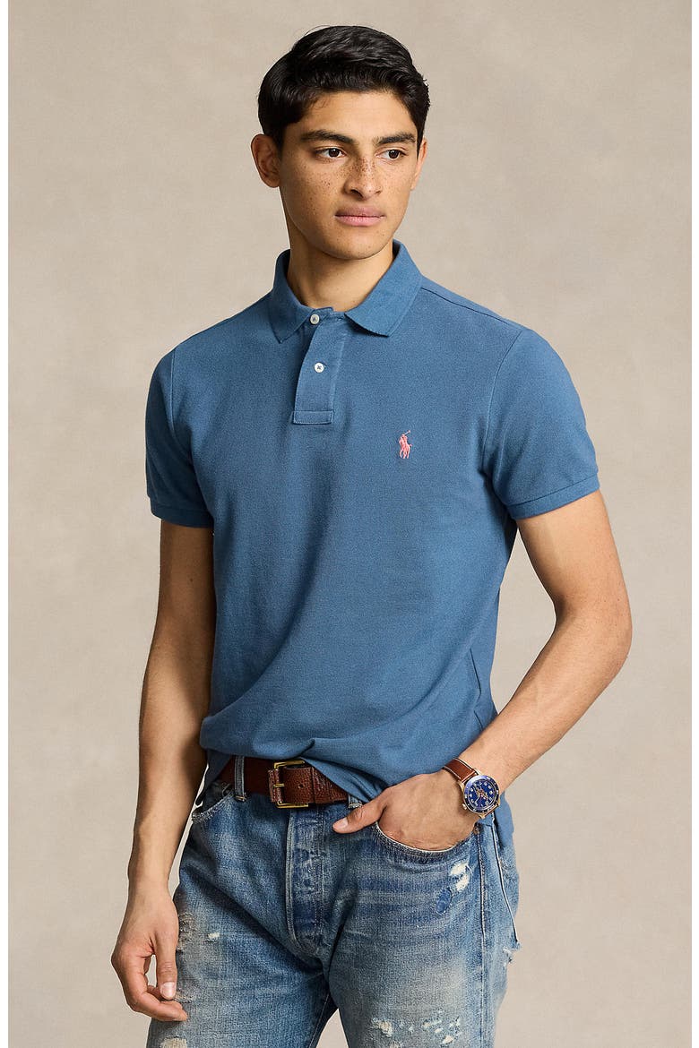 Classic Fit Piqué Polo, Alternate, color, CLANCY BLUE/ C3357