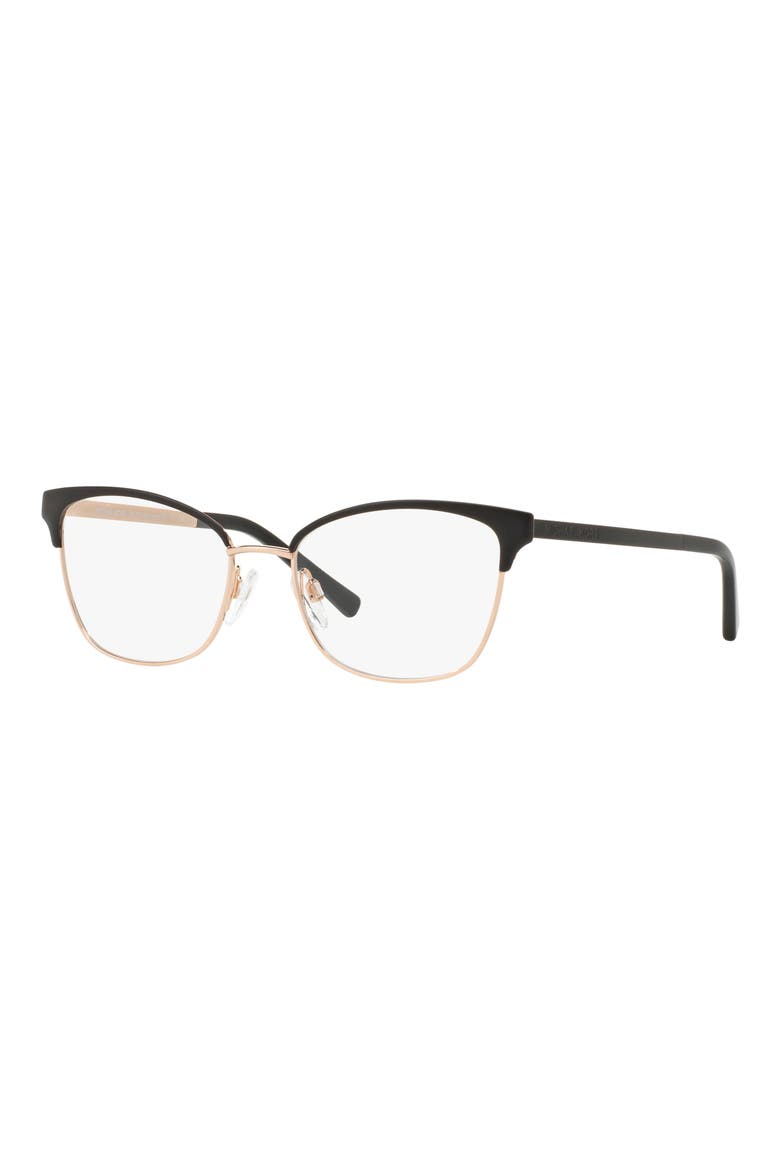 51mm Cat Eye Optical Glasses, Alternate, color, ROSE GOLD BLACK