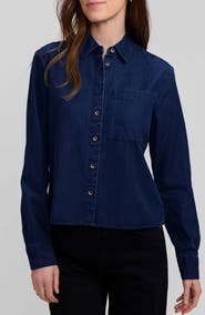 Foxcroft Jodie Denim Button-Up Shirt