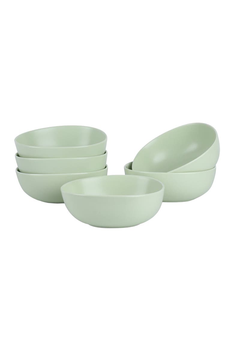 Delilah Porcelain 6-Piece Bowl Set, Alternate, color, Terracotta