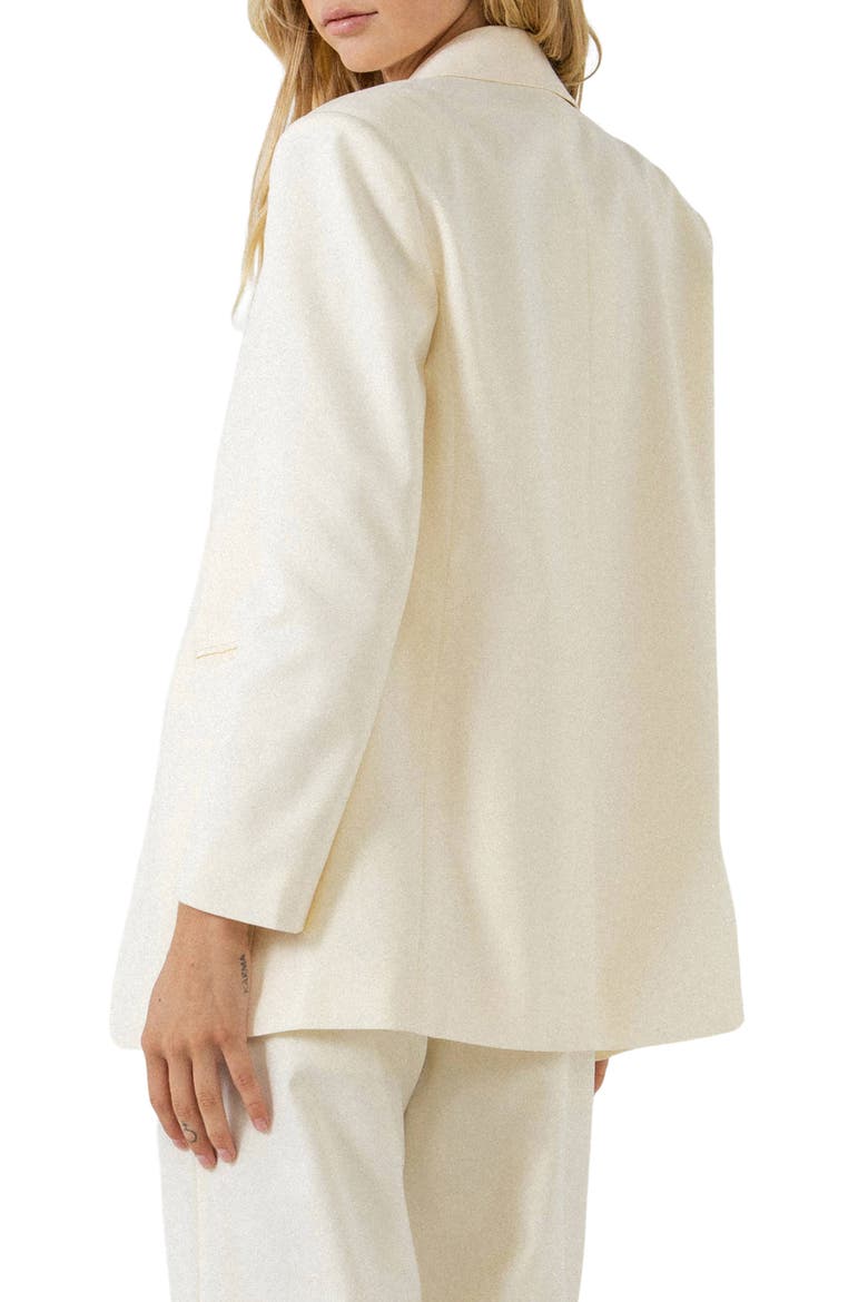 Oversize Single Breasted Blazer, Alternate, color, IVORY
