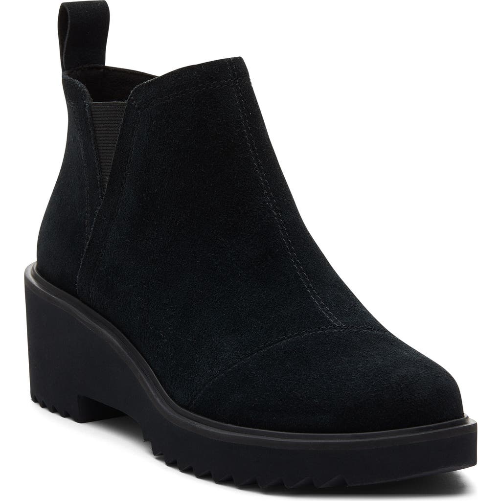 Toms Maude Faux Shearling Lined Bootie In Black