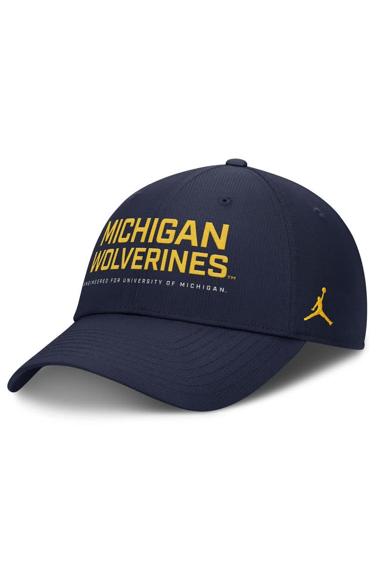 Jordan Brand Men's Jordan Brand Navy Michigan Wolverines 2025 On-Field Gameday Club Adjustable Hat, Main, color, Navy