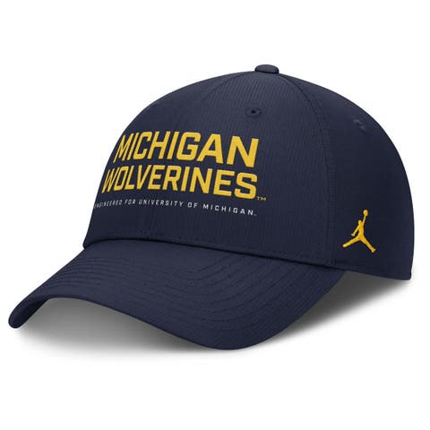 Men's Jordan Brand Navy Michigan Wolverines 2025 On-Field Gameday Club Adjustable Hat