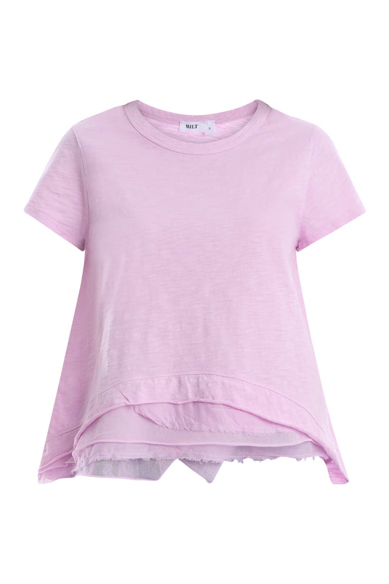 Boxy Short Sleeve Mixed Hem, Alternate, color, Orchid Bouquet