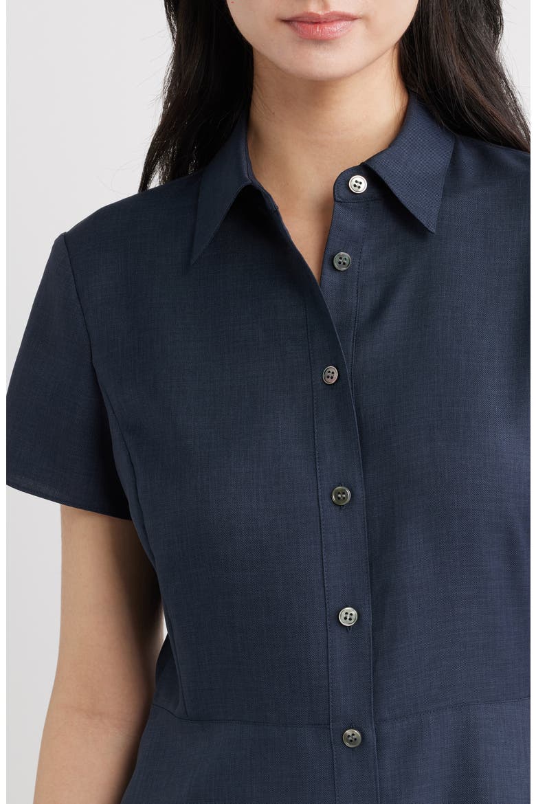 City Fit & Flare Midi Shirtdress, Alternate, color, NOCTURNE NAVY
