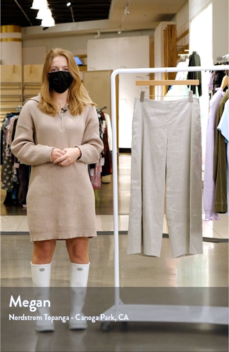 Crop Wide Leg Linen Blend Pants, sales video thumbnail