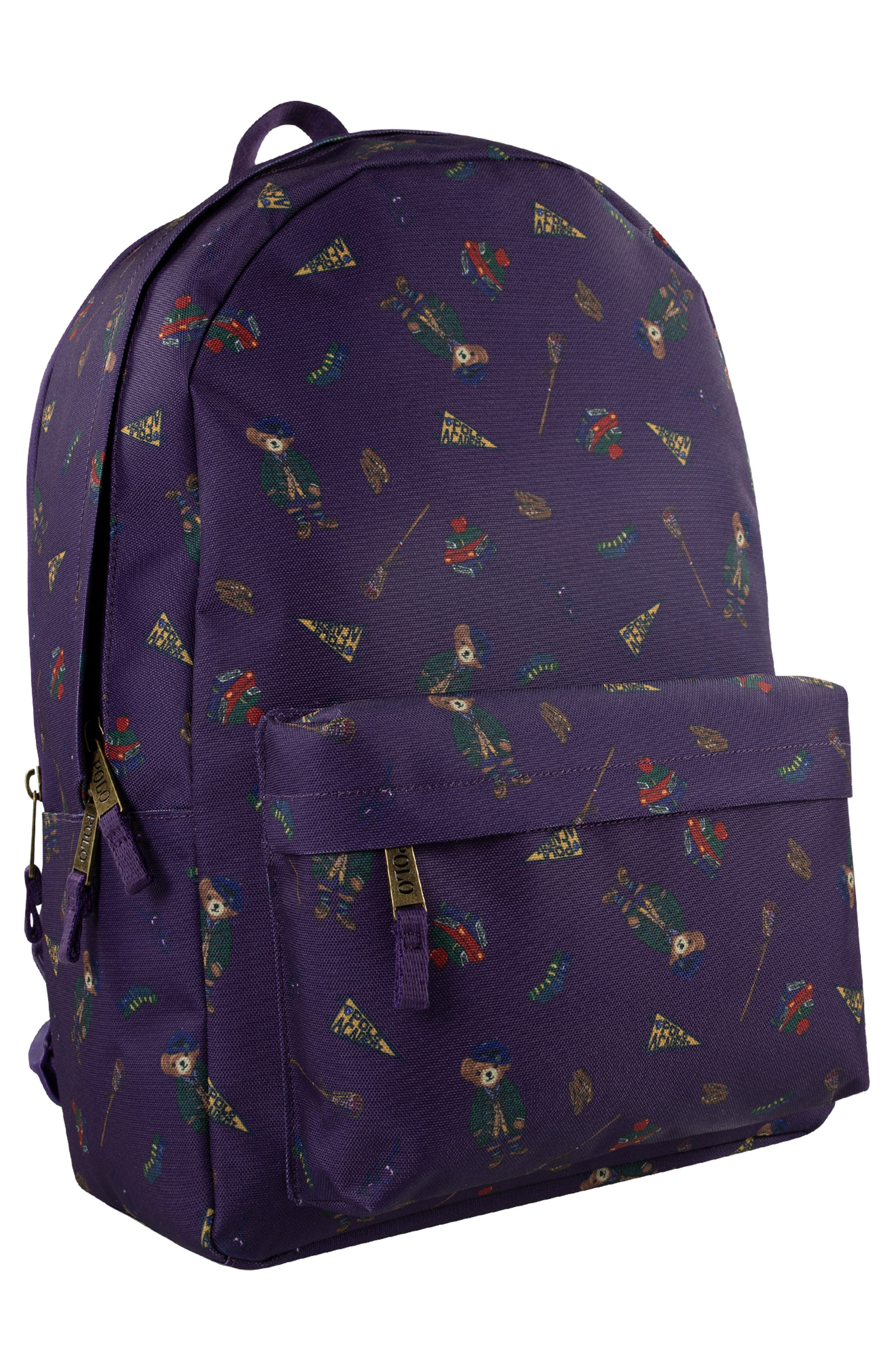 Ralph Lauren Kids' Polo Bear Print Backpack, Alternate, color, 