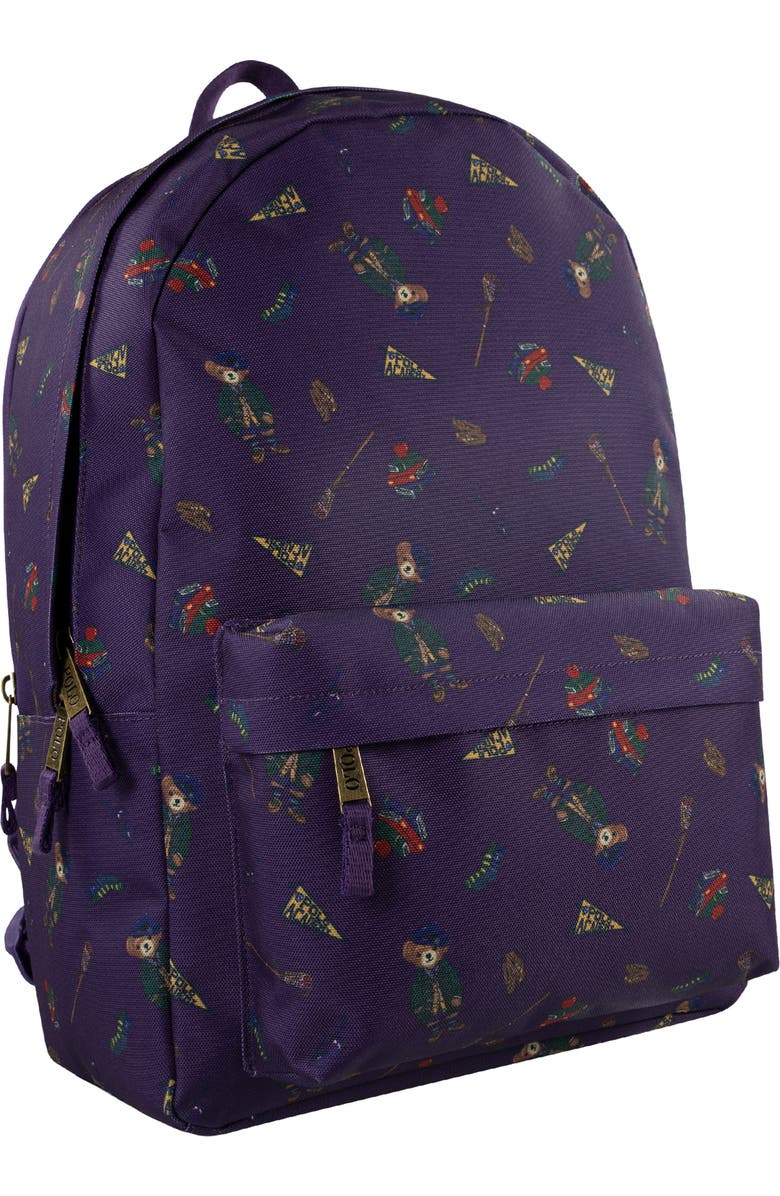 Ralph Lauren Kids' Polo Bear Print Backpack, Alternate, color,