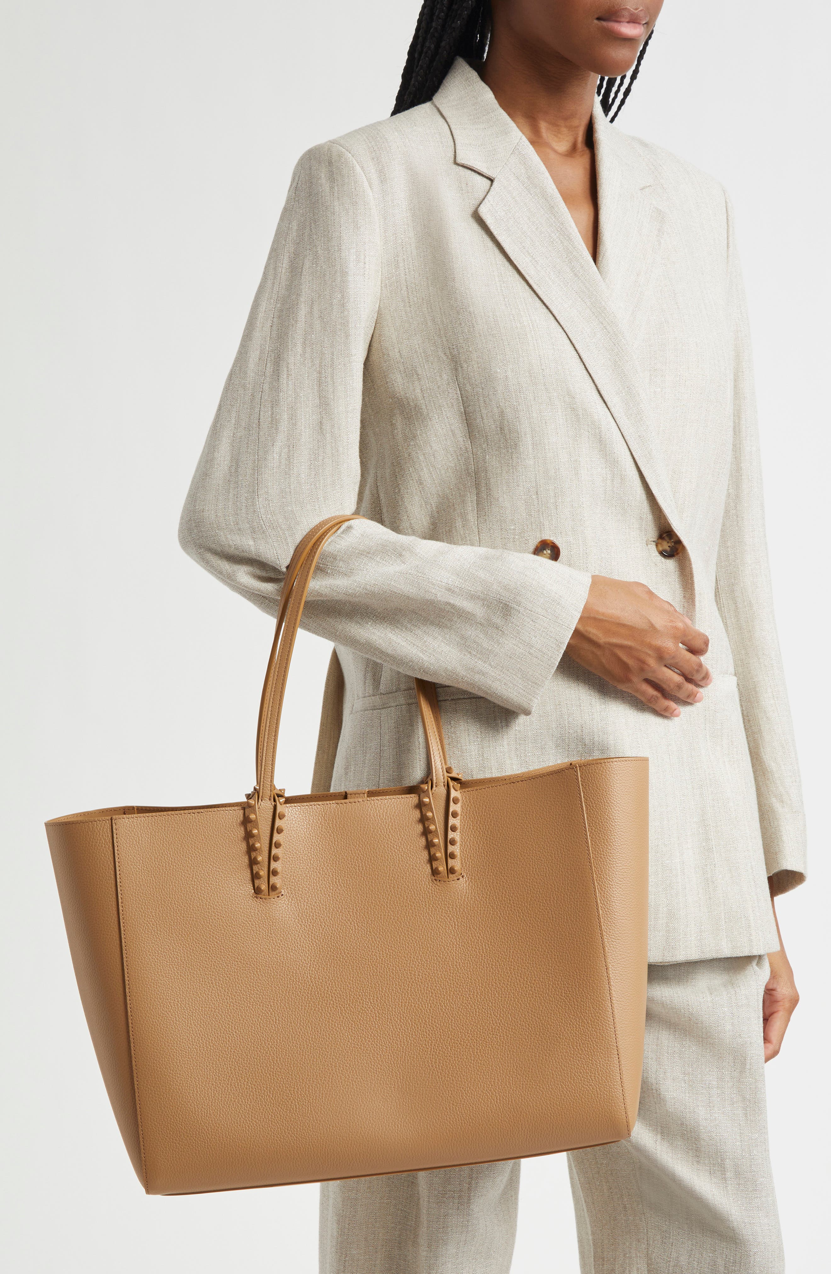 Large Cabata Soft Leather Tote Bag, Alternate, color, LIONNE