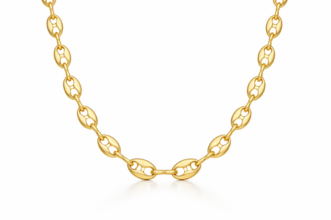 Gold-Plated Fancy Link Necklace