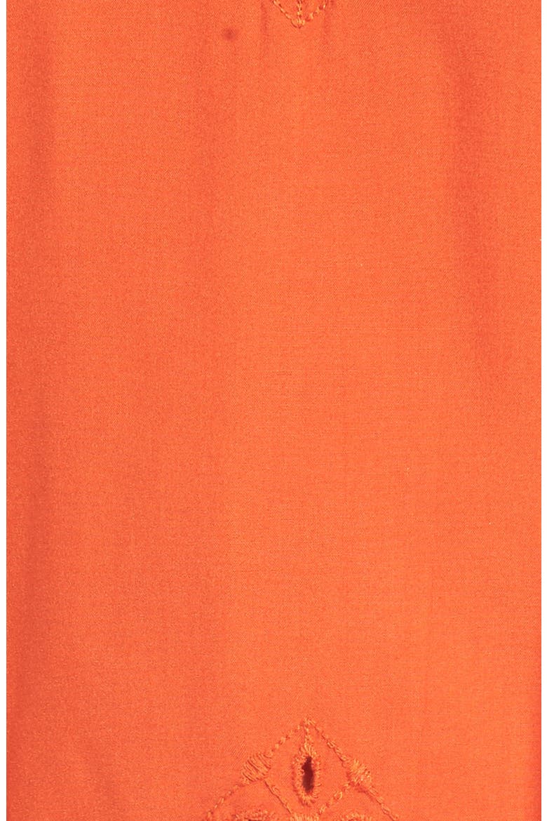 Schiffli Embroidered Tank, Alternate, color, ORANGE CLAY