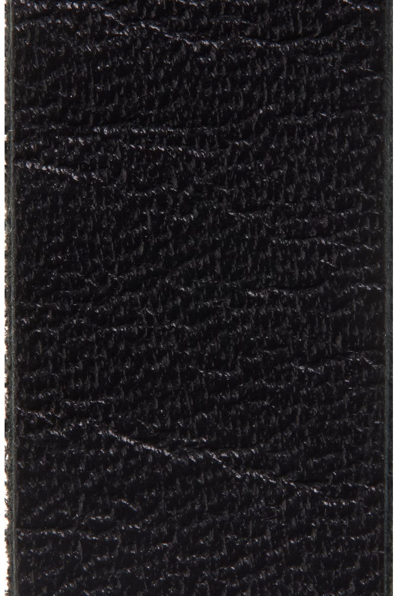 Nile Skinny Leather Belt, Alternate, color, BLACK