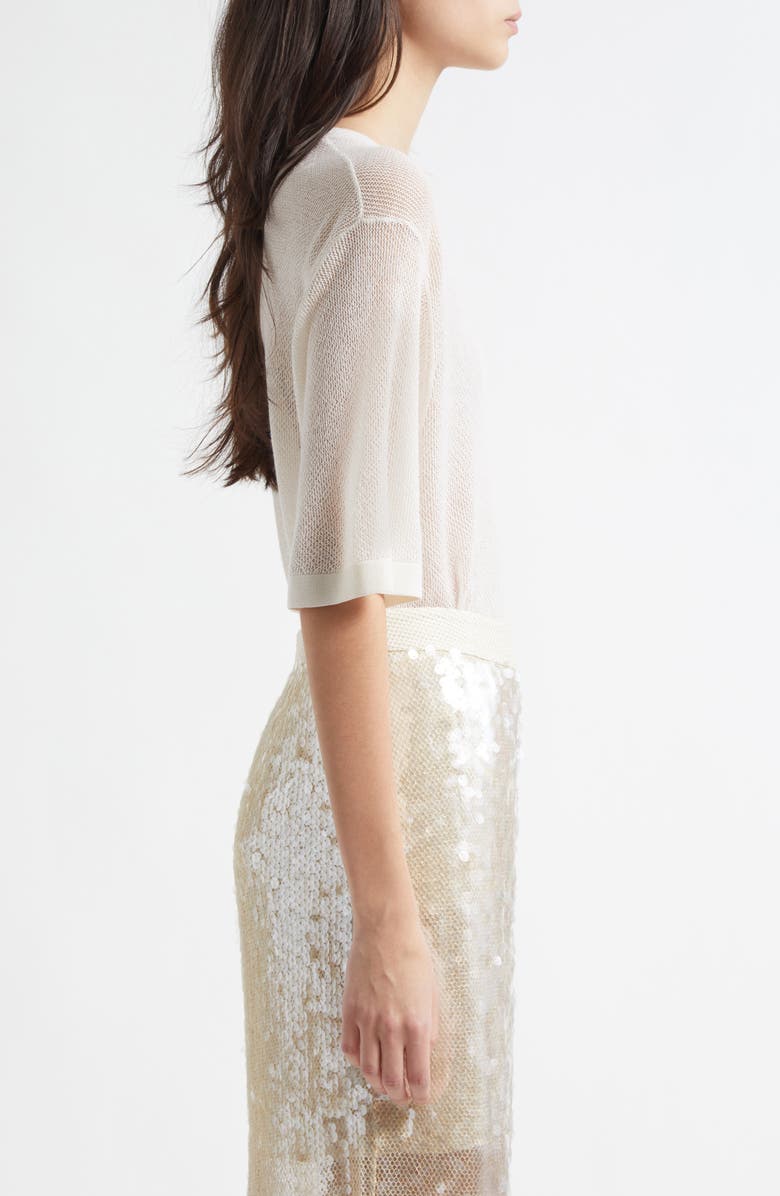 TWP Cashmere Pointelle T-Shirt, Alternate, color, 